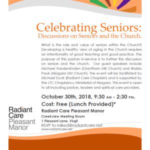 Celebrating seniors: discussions on seniors and the church