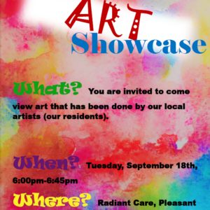 Radiant care pleasant manor resident art showcase