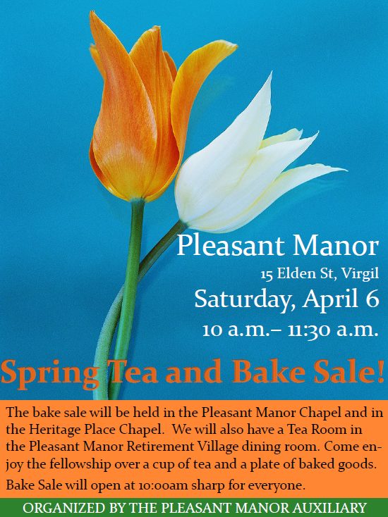 Pleasant manor auxiliary spring bazaar