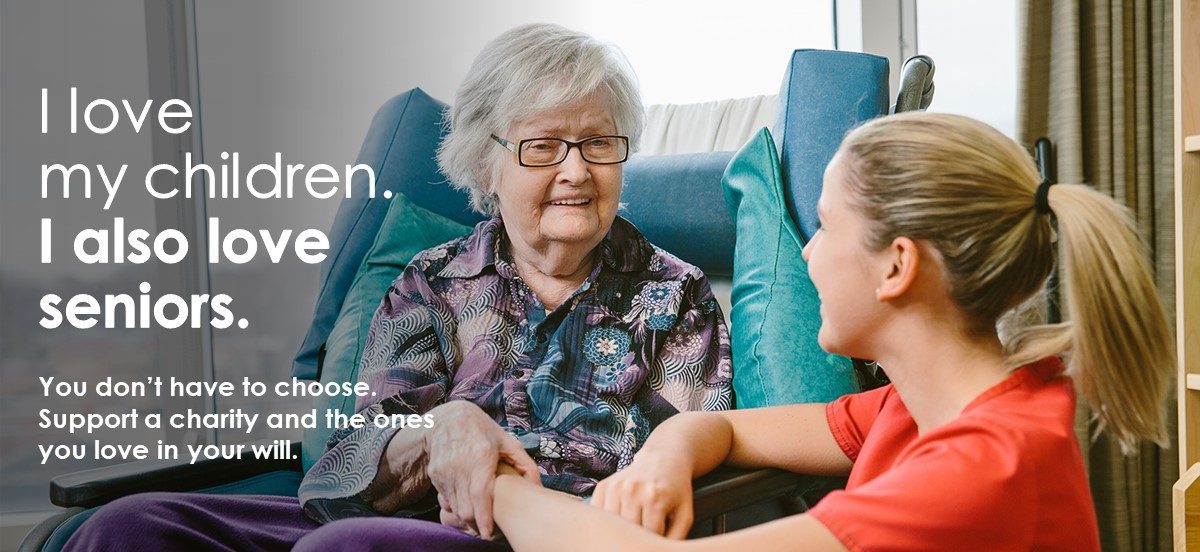 Senior woman talking to health care worker