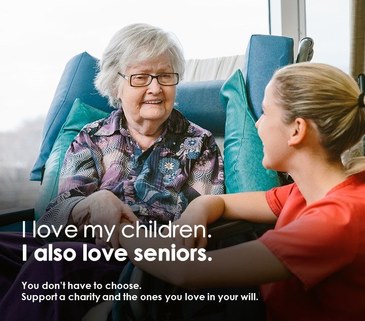 Senior woman talking to health care worker