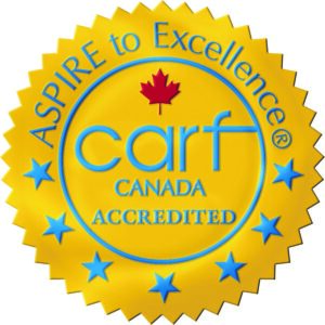 CARF Accredited logo gold