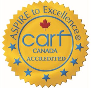 CARF Accredited logo gold wide